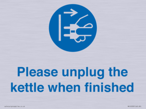 Please unplug the kettle when finished